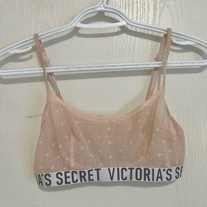 Victoria Secret Mesh Heart Light Pink Bralette